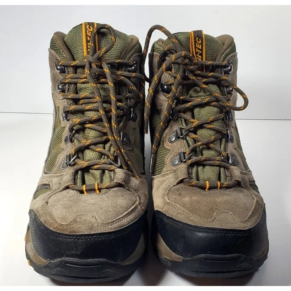 HI-TEC Hiking Boots Men's Size 10 M Lace Up Suede and Mesh